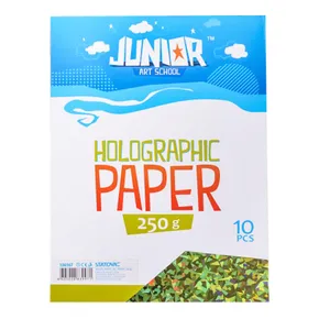 Papier dekoracyjny A4 10 szt. zielony holograficzny 250 g