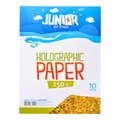 Papier dekoracyjny A4 10 szt. żółty holograficzny 250 g