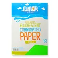 Papier dekoracyjny A4 Neon zielony falisty 165 g, zestaw 10 szt