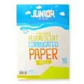 Papier dekoracyjny A4 Neonowy żółty falisty 165 g, zestaw 10 szt