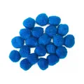 Dekoracyjne pompony 2 cm niebieskie - zestaw 20 szt.