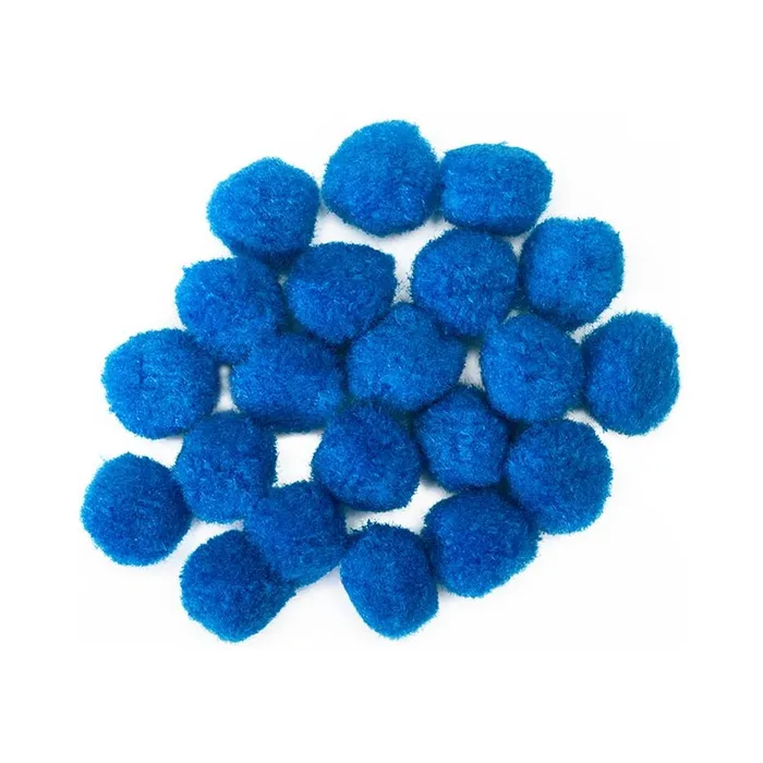 Główne zdjęcie produktu Dekorační pompony 2 cm modré - sada 20 ks