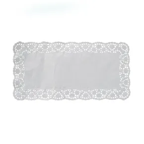 Serwetka dekoracyjna (PAP) prostokątna biała 38 x 25 cm [6 szt]