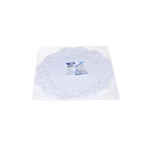 Serwetka dekoracyjna (PAP) okrągła biała średnica 30cm [100 szt]