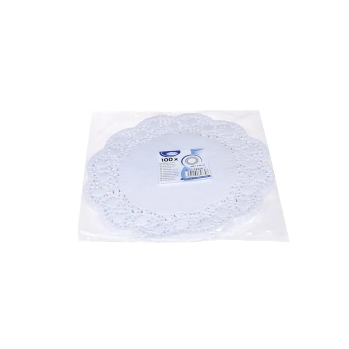 Główne zdjęcie produktu Dekorativní krajky kulaté průměr 30 cm [100 ks]