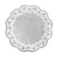 Następne zdjęcie produktu Serwetka dekoracyjna (PAP) okrągła biała średnica 38cm [100 szt]