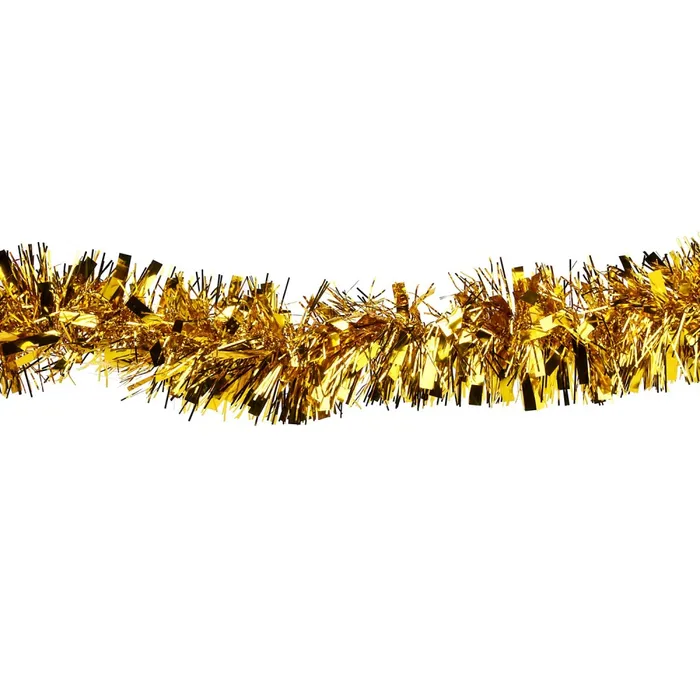 Główne zdjęcie produktu Dekorativní řetěz (PET) zlatý průměr 11cm x 2m [1 ks]