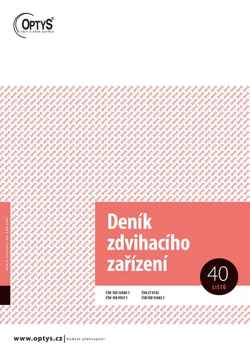 Główne zdjęcie produktu Deník zdvihacího zařízení A4 1227