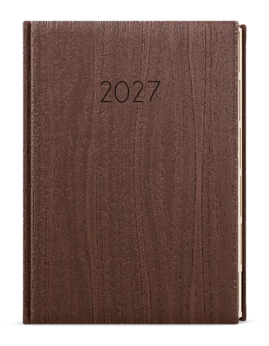 Główne zdjęcie produktu Denní diář - Ctirad s výsekem - Wood - A5 - hnědá