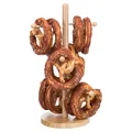 Następne zdjęcie produktu Denta Fun Precel, bawola skóra obłożona mięsem kaczym , śr. 15cm, 140g/szt.
