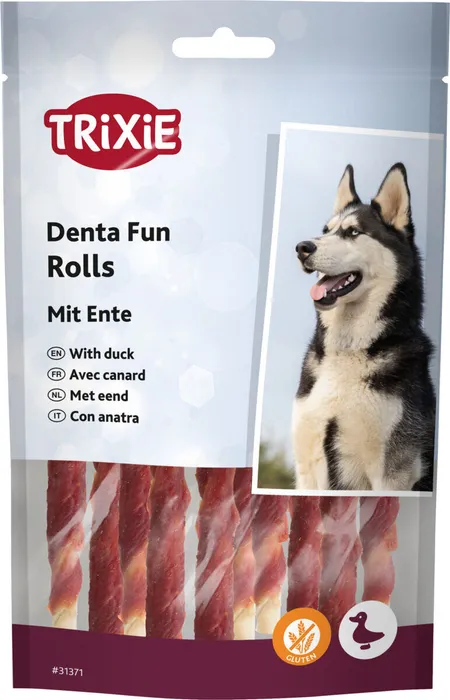 Główne zdjęcie produktu DENTAfun-tyčinka svázaná kachním masem 10ks, 12cm/80g