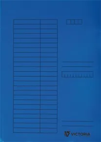 Tablice z klapkami, niebieskie, kartonowe, A4, VICTORIA [5 szt.]