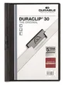 Płyty z szybkim spoiwem „DURACLIP® 30”, czarne, z klipsem, A4, DURABLE