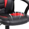 Gamingowy dziecięcy fotel Red Fighter C5, czarno-czerwona, + zestaw 3 w 1 CM310 PROMO