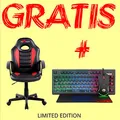 Gamingowy dziecięcy fotel Red Fighter C5, czarno-czerwona, + zestaw 3 w 1 CM310 PROMO