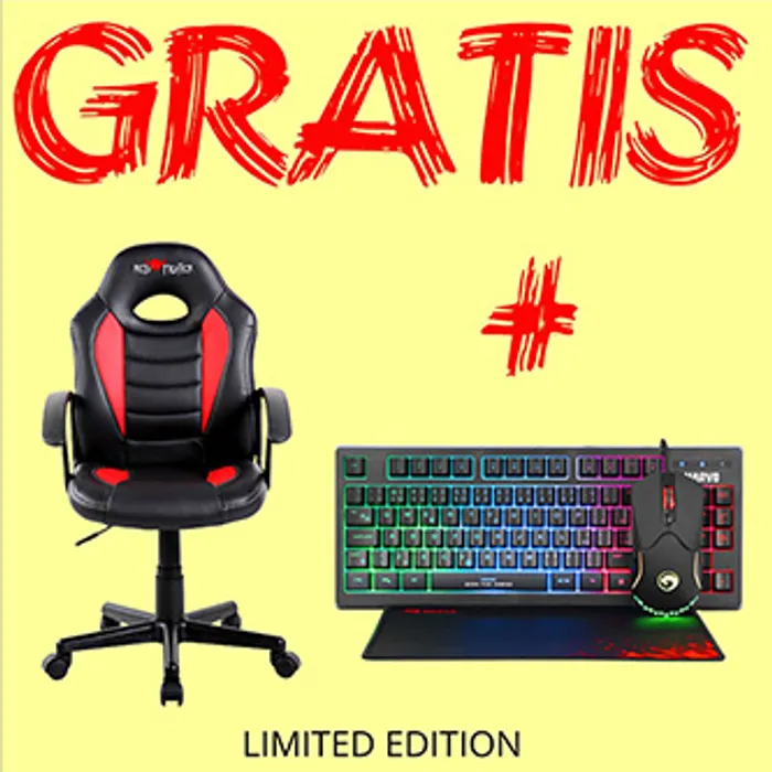 Główne zdjęcie produktu Dětská herní židle Red Fighter C5, černo-červená, + sada 3v1 CM310 PROMO