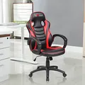 Gamingowy dziecięcy fotel Red Fighter C6, czarno-czerwona, + zestaw 3 w 1 CM310 PROMO