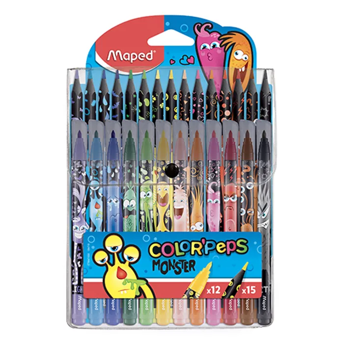 Główne zdjęcie produktu Dětské fixy a pastelky Maped Color'Peps Monster