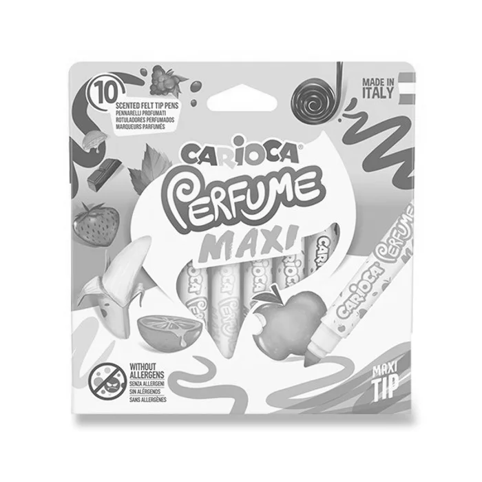 Główne zdjęcie produktu Dětské fixy Carioca Parfume Maxi sada 10 barev