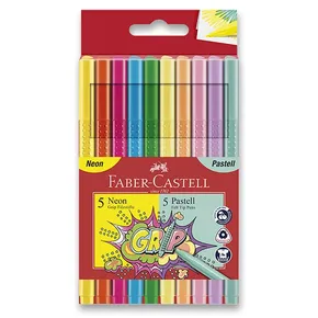 Markery dziecięce Faber-Castell 155312 Grip 10 kolorów