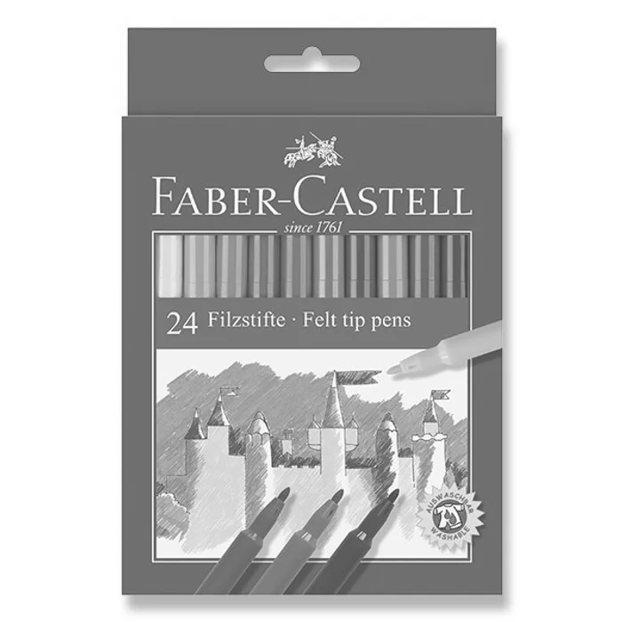 Główne zdjęcie produktu Dětské fixy Faber-Castell 24 barev