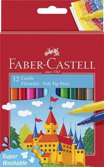 Główne zdjęcie produktu Dětské fixy Faber-Castell Castle 12 barev