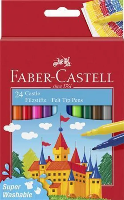 Główne zdjęcie produktu Dětské fixy Faber-Castell Castle 24 barev