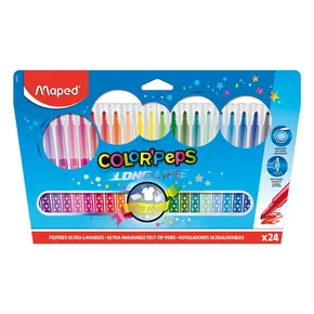 Markery Maped Color'Peps Long Life dla dzieci, 24 kolory