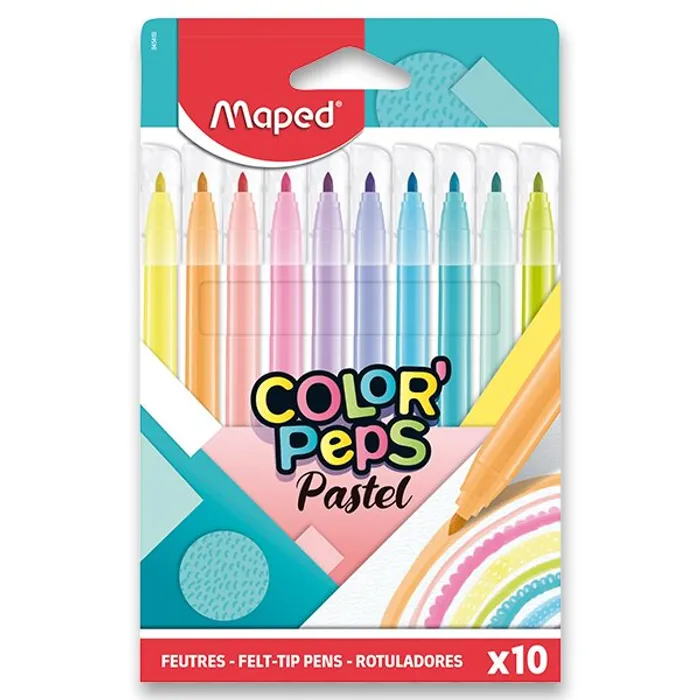 Główne zdjęcie produktu Dětské fixy Maped Color'Peps Pastel 10 barev