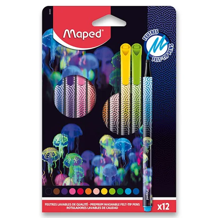Główne zdjęcie produktu Dětské fixy Maped Deepsea Paradise 12 barev