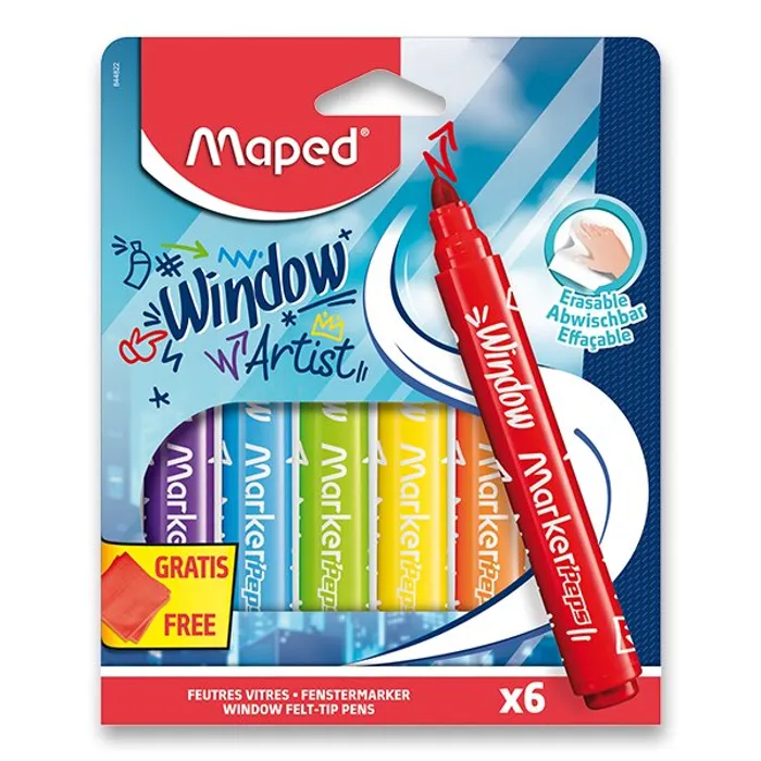 Główne zdjęcie produktu Dětské fixy Maped Window na sklo
