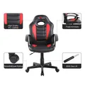 Fotel dla dzieci Red Fighter C5, czarno-czerwony, + mikrofon Marvo MIC-02