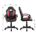 Fotel dla dzieci Red Fighter C5, czarno-czerwony, + mikrofon Marvo MIC-02