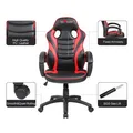 Fotel dla dzieci Red Fighter C6, czarno-czerwony, + mikrofon Marvo MIC-02, PROMO