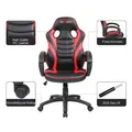 Gamingowy dziecięcy fotel Red Fighter C6, czarno-czerwona