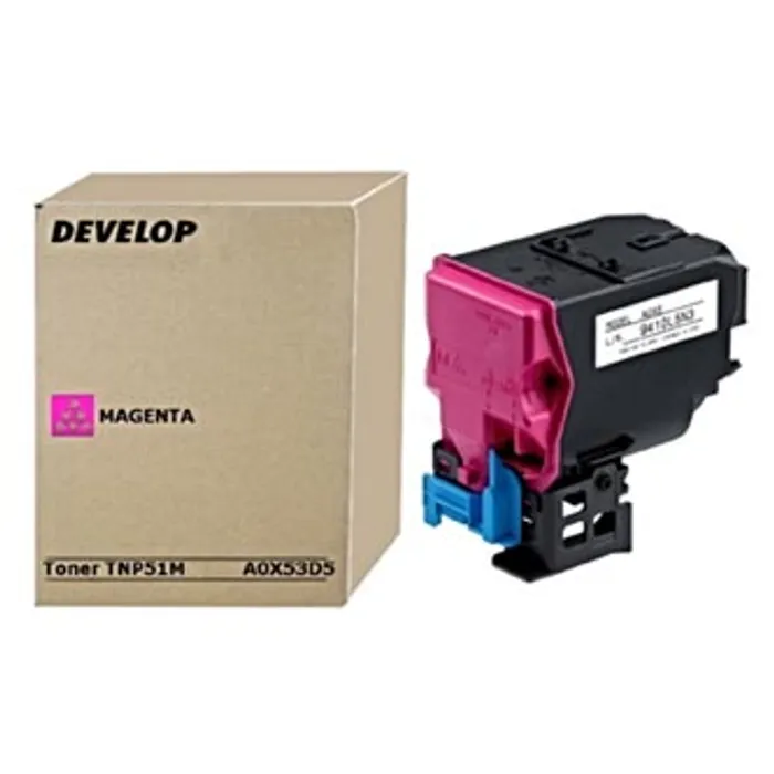 Główne zdjęcie produktu Develop originální toner A0X53D5, magenta, 5000str., TNP51M, Develop Ineo +3110, O