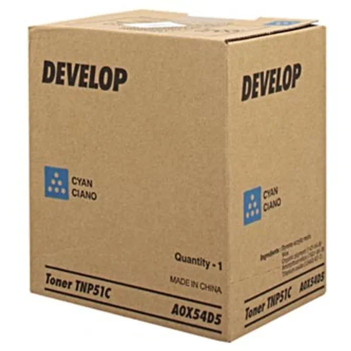 Główne zdjęcie produktu Develop originální toner A0X54D5, cyan, 5000str., TNP51C, Develop Ineo +3110, O