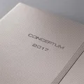 Notatnik "Conceptum" metaliczna brązowa Desert, A5, tygodniowy, 2017, twarda oprawa, SIGEL