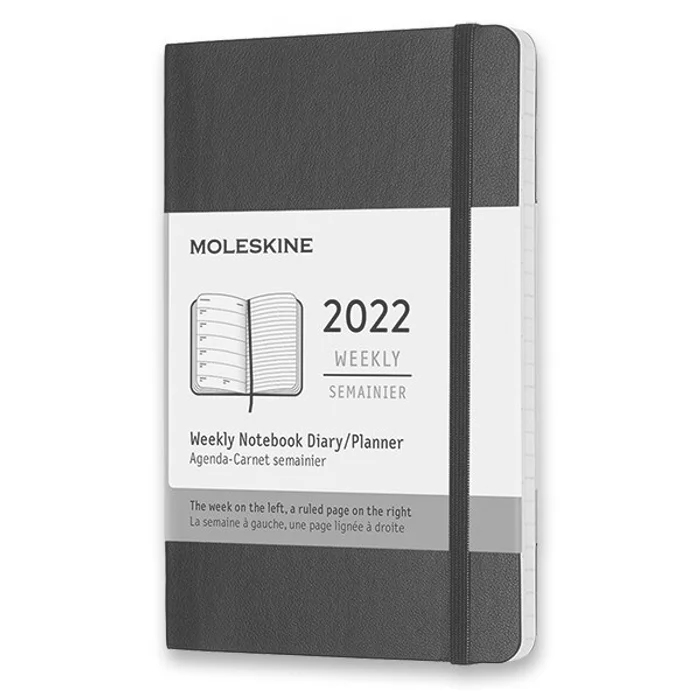 Główne zdjęcie produktu Diář Moleskine 2022 - měkké desky černý