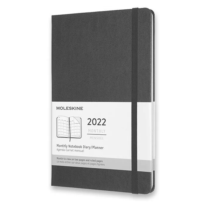 Główne zdjęcie produktu Diář Moleskine 2022 - tvrdé desky L, měsíční, černý