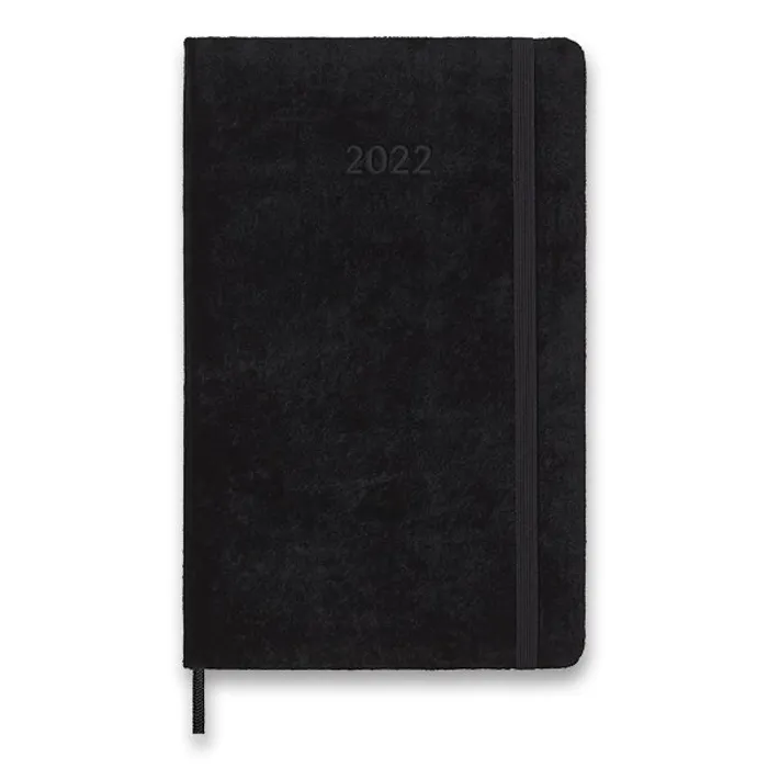 Główne zdjęcie produktu Diář Moleskine 2022 Velvet tvrdé desky L, týdenní, černý