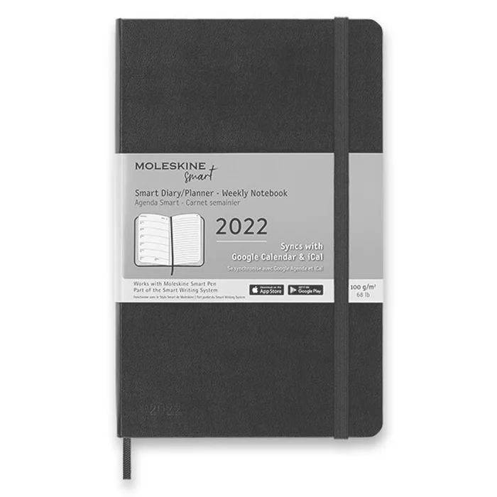 Główne zdjęcie produktu Diář Moleskine Smart Writing 2022 L, týdenní, černý
