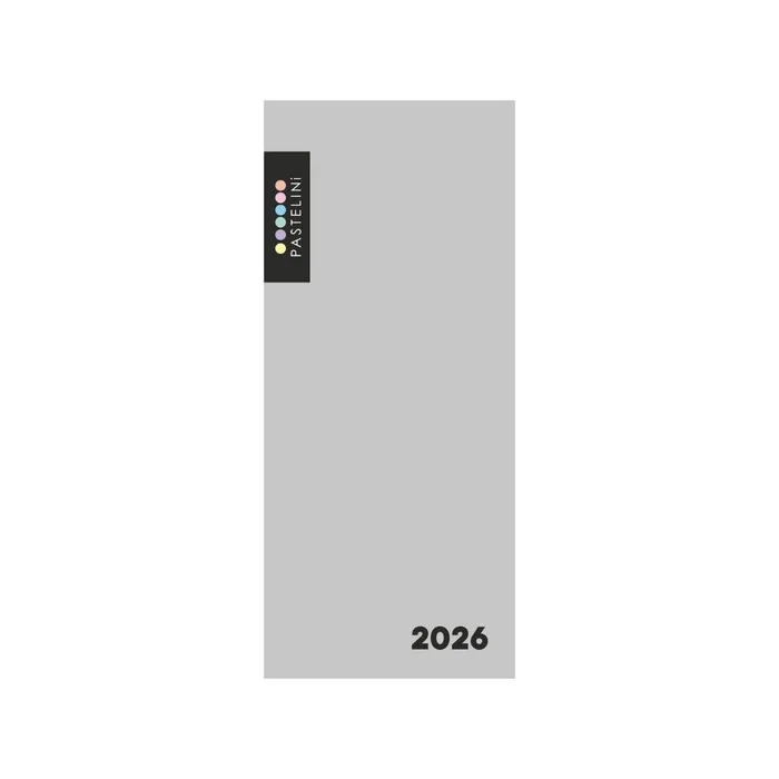Główne zdjęcie produktu Diář PVC měsíční 2026 PASTELINI šedá