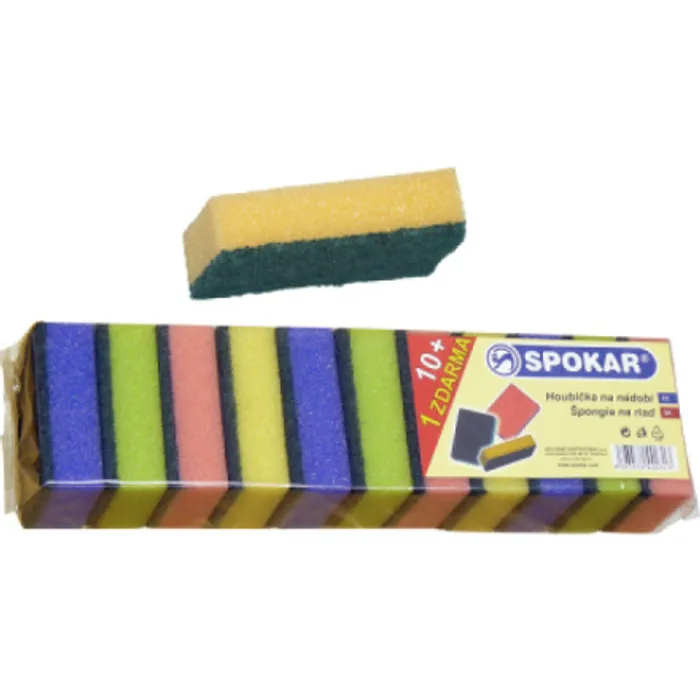 Główne zdjęcie produktu Spokar houbičky na nádobí, balení 10 + 1 ks