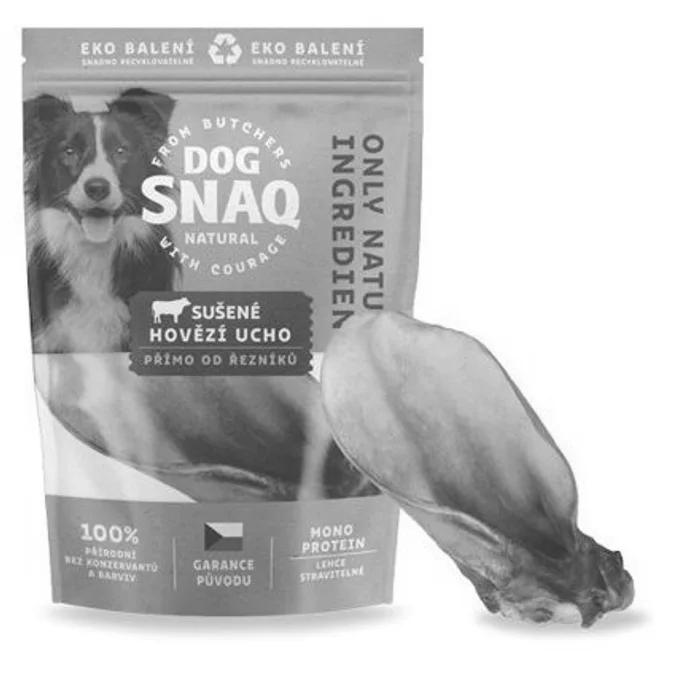 Główne zdjęcie produktu DOG SNAQ hovězí ucho sušené 1 ks