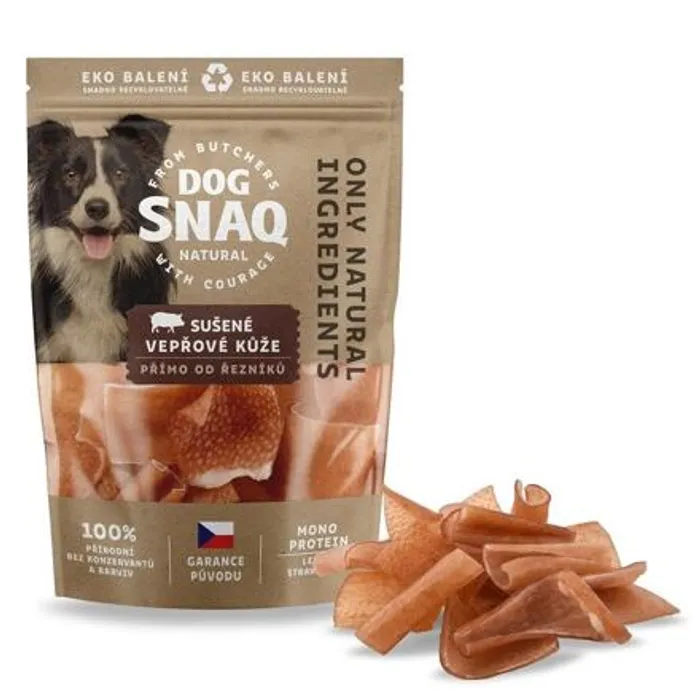 Główne zdjęcie produktu DOG SNAQ - vepřové kůže sušené 100 g