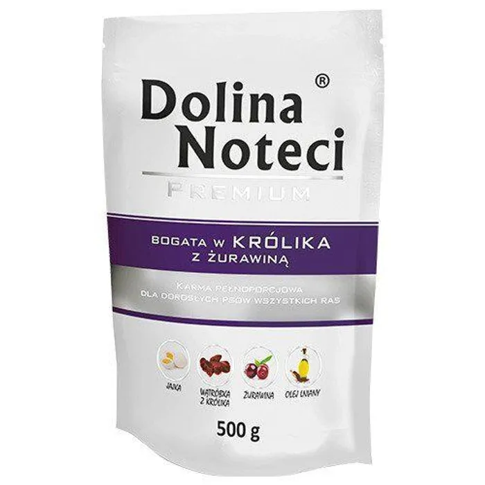 Główne zdjęcie produktu DOLINA NOTECI PREMIUM králík s brusinkami kapsička pro psy 500 g