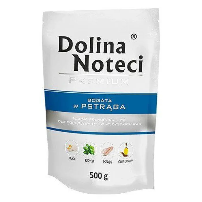 Główne zdjęcie produktu DOLINA NOTECI PREMIUM pstruh kapsička pro psy 500 g