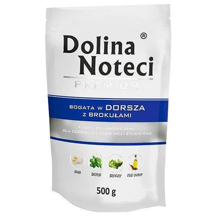 Główne zdjęcie produktu DOLINA NOTECI PREMIUM treska s brokolicí kapsička pro psy 500 g