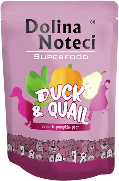 Główne zdjęcie produktu DOLINA NOTECI SUPERFOODS kachna a křepelka pro psy 300 g